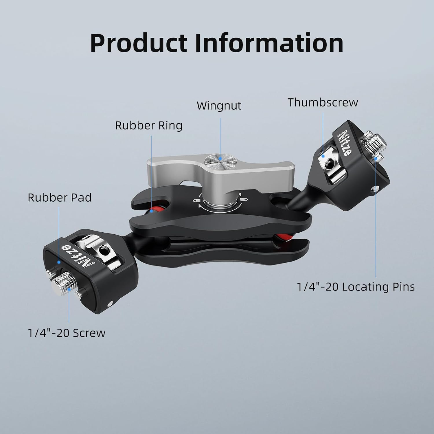 Detalle 2 de Nitze Camera Magic Arm with Double Ballheads (N50-G1) – 1/4" to 1/4", Aluminium Alloy