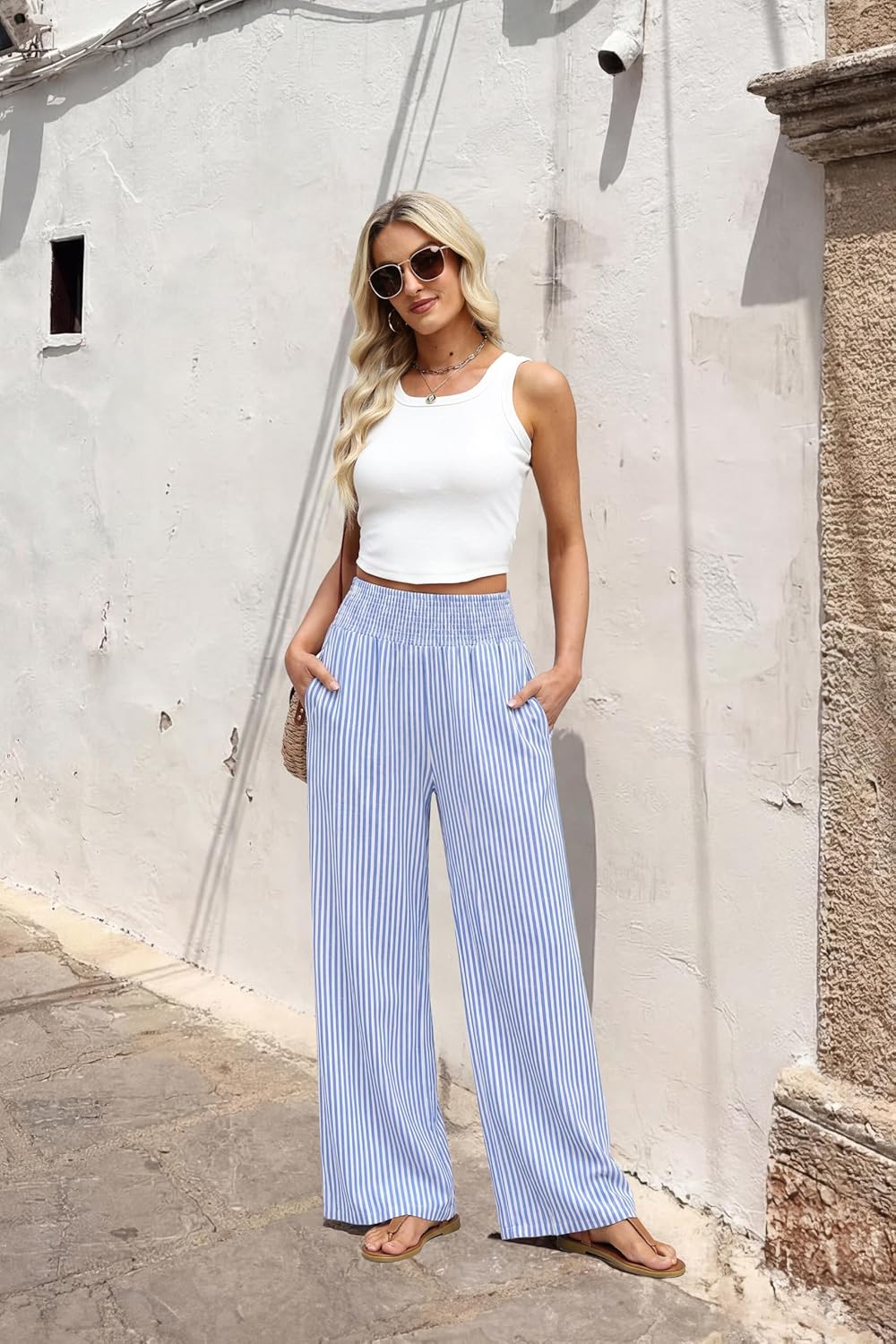Thumbnail 4 de Sampeel Wide Leg Pants Woman High Waist Trousers with Pockets – Casual Lounge