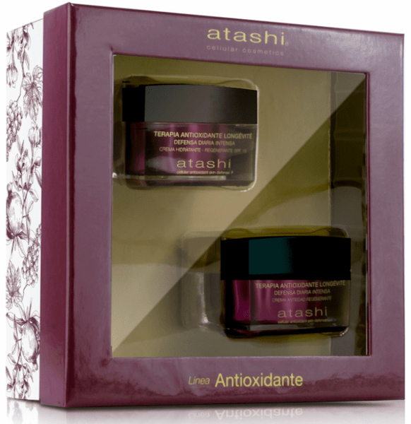 Atashi Cofre Antioxidante: Hidratante y Crema Antiedad SPF15 ☀️