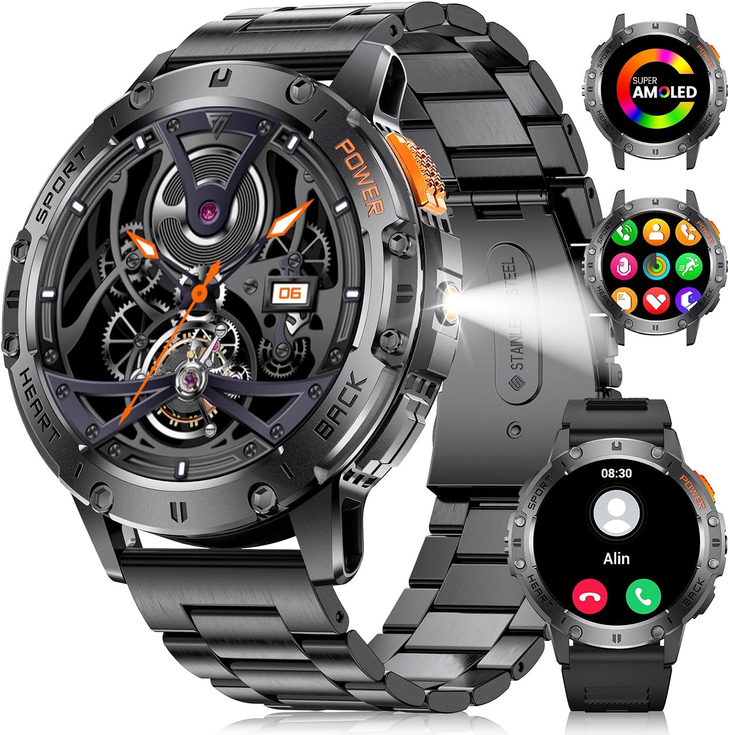 Detalle de LIGE Military Smart Watch 530mAh