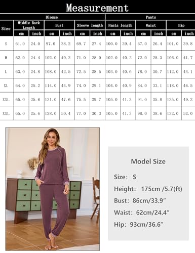 Detalle de Jahetuul Pigiama Donna Invernale in Cotone, due pezzi – comfort e stile per casa e rapidhe uscite