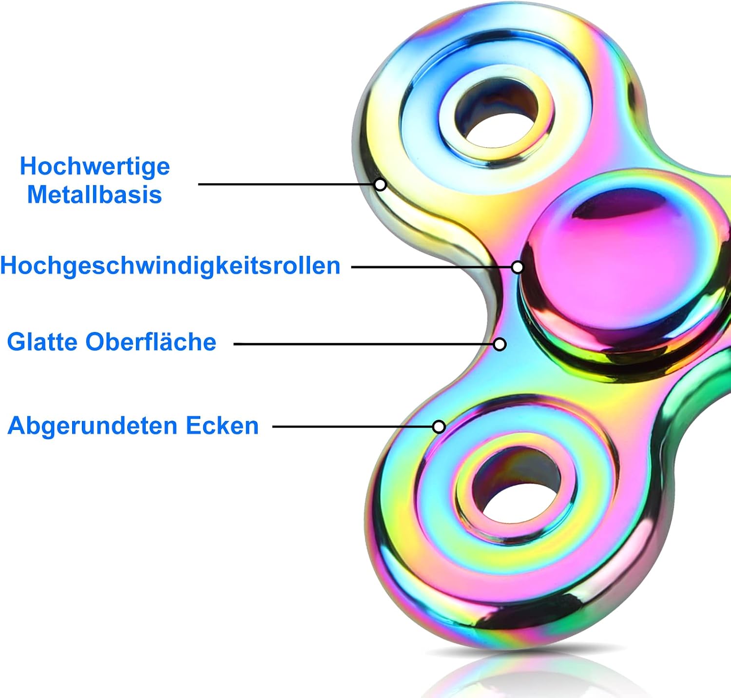 Thumbnail 1 de Coolden Fidget Spinner Metall Tri-Spinner 2–5 Min