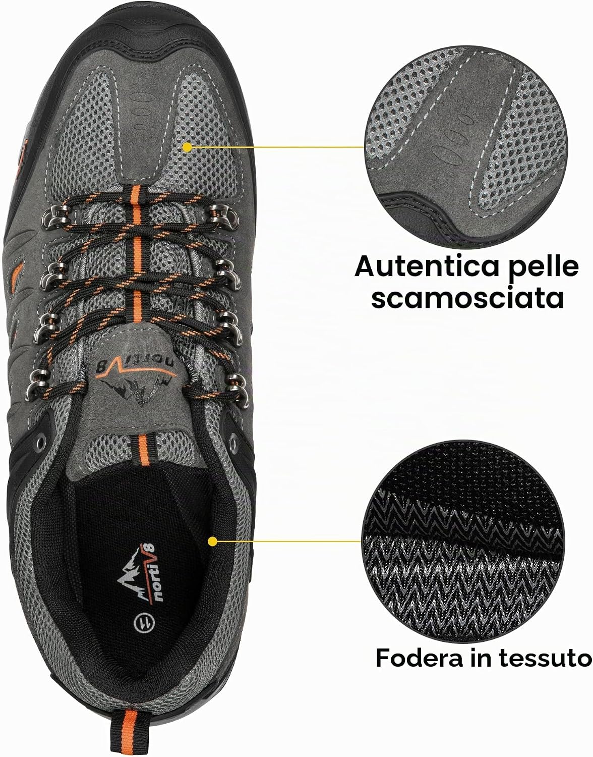 Thumbnail 6 de NORTIV 8 Scarpe da Trekking Uomo: impermeabili, traspiranti e robuste per all'aperto