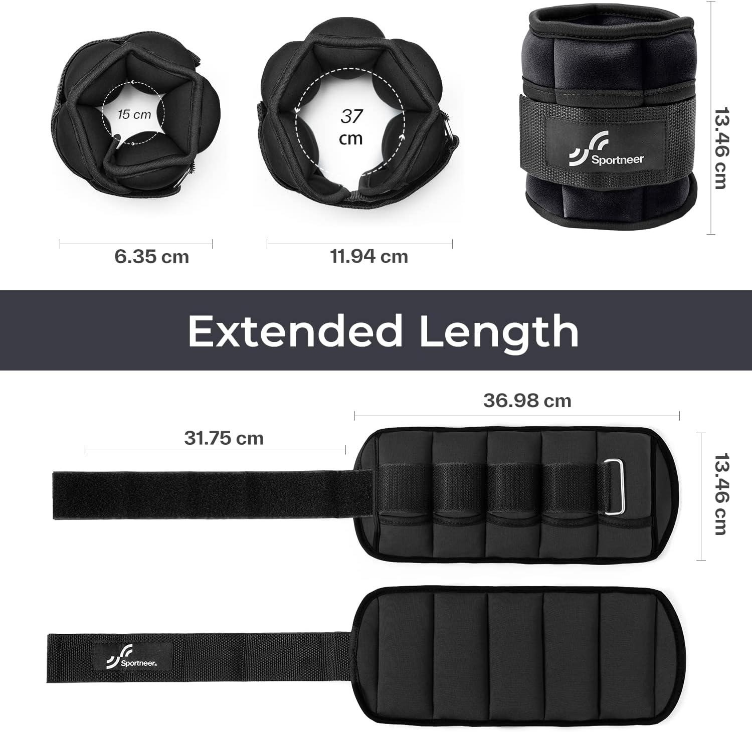 Detalle de Sportneer ankle weights 0.45kg to 2.25kg