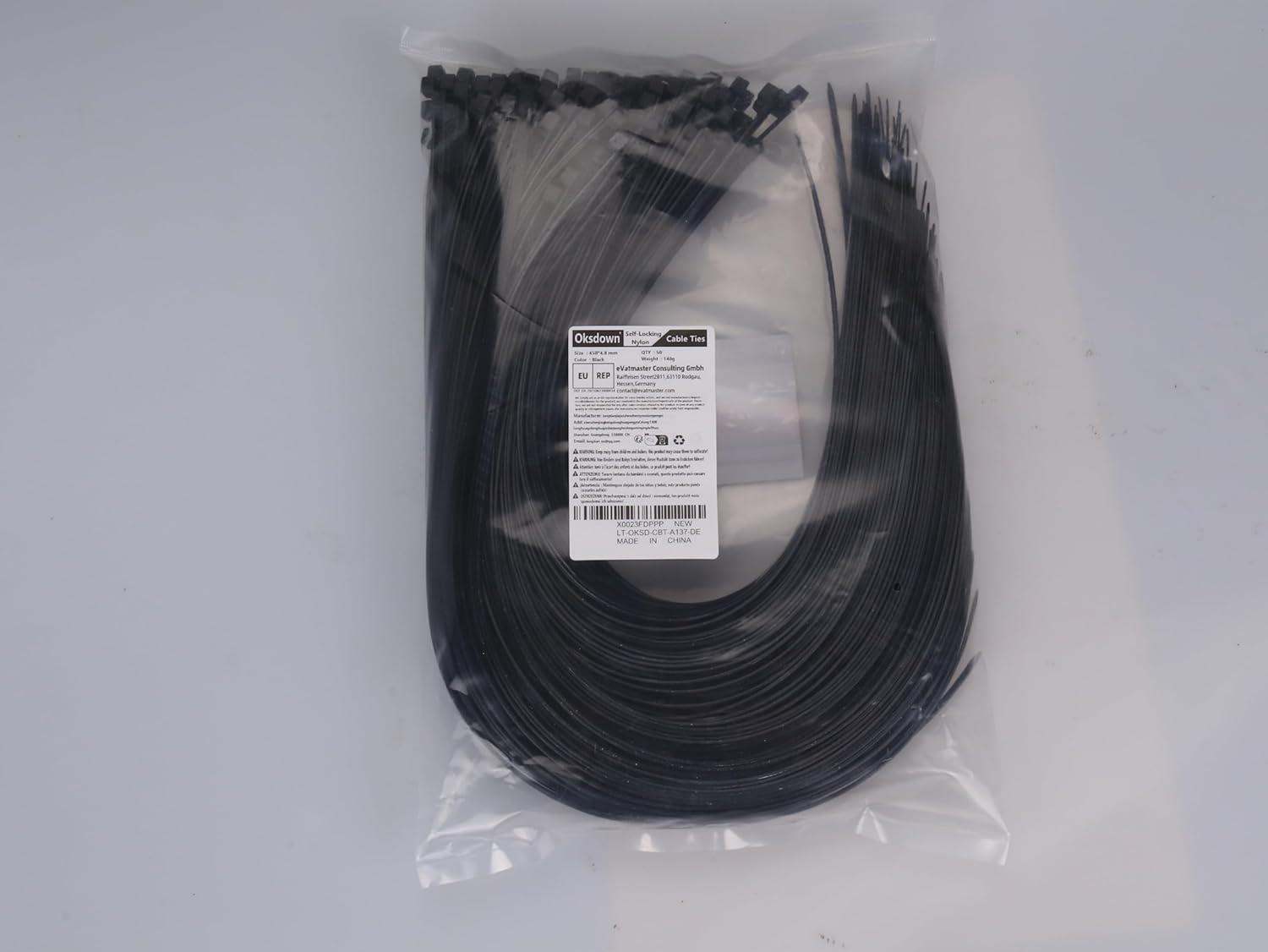 Detalle 2 de Oksdown Cable Ties 450mm 4.8mm Black