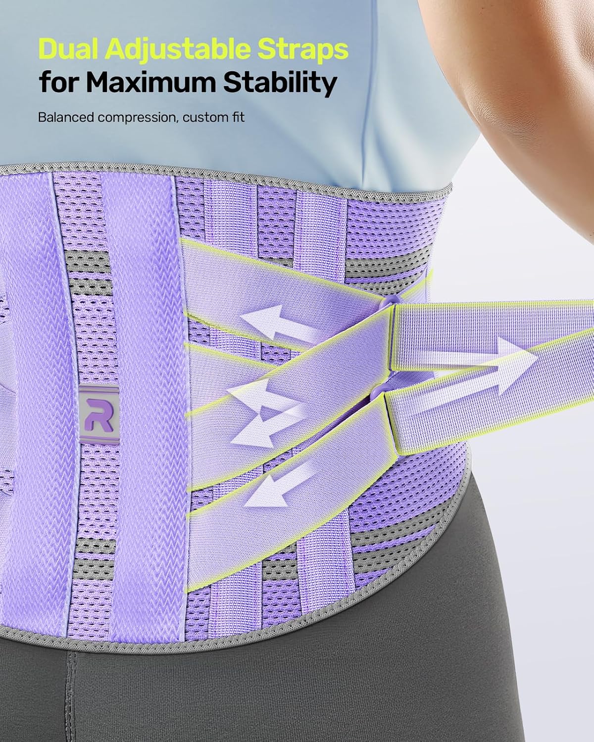 Thumbnail 6 de Rakiie ESP010 Women's Back Brace, Small, Purple, 9-Stay Support with 3D Pad