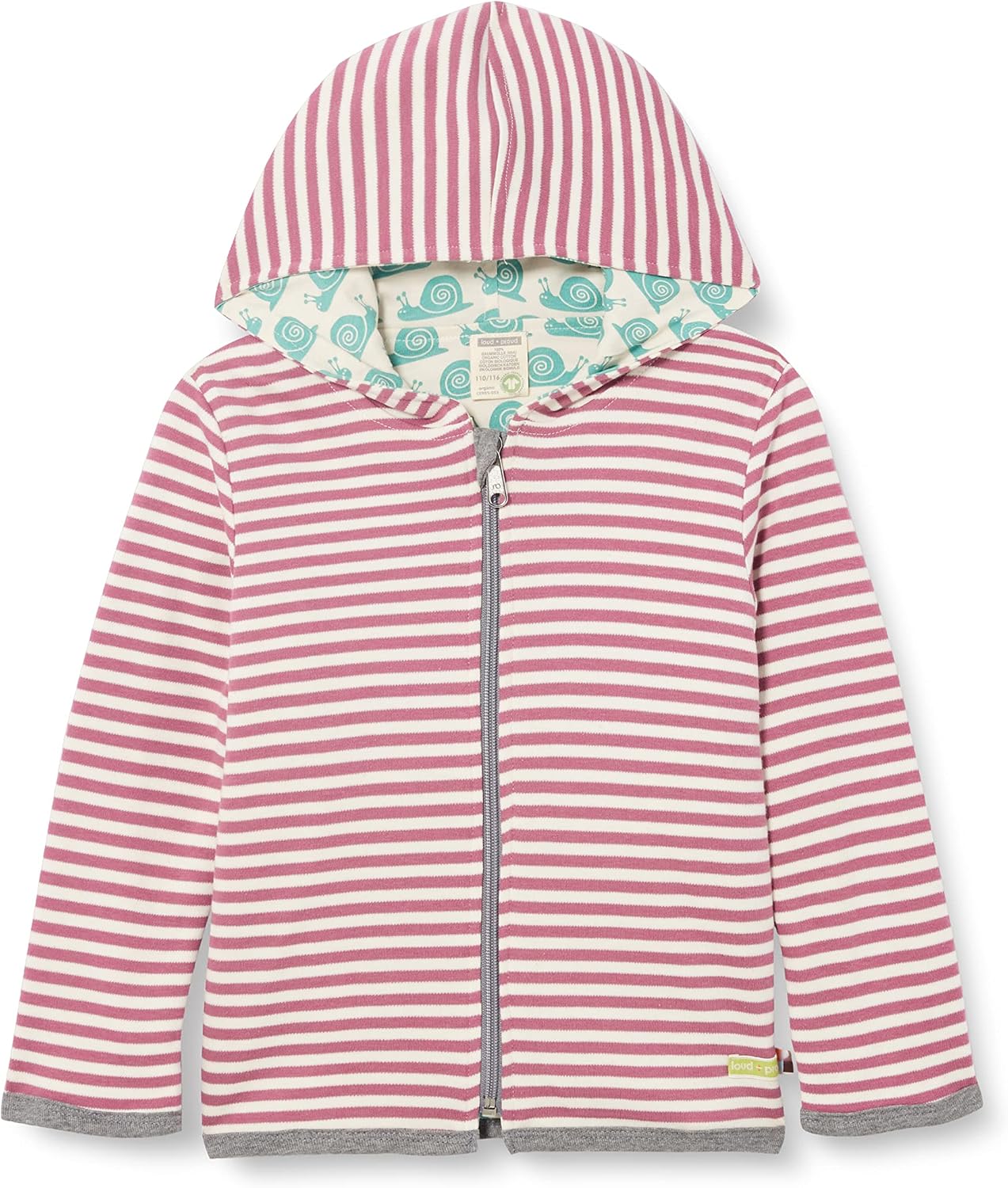 Thumbnail 6 de Loud + Proud Unisex Kinder Wendejacke Ringel – GOTS zertifiziert