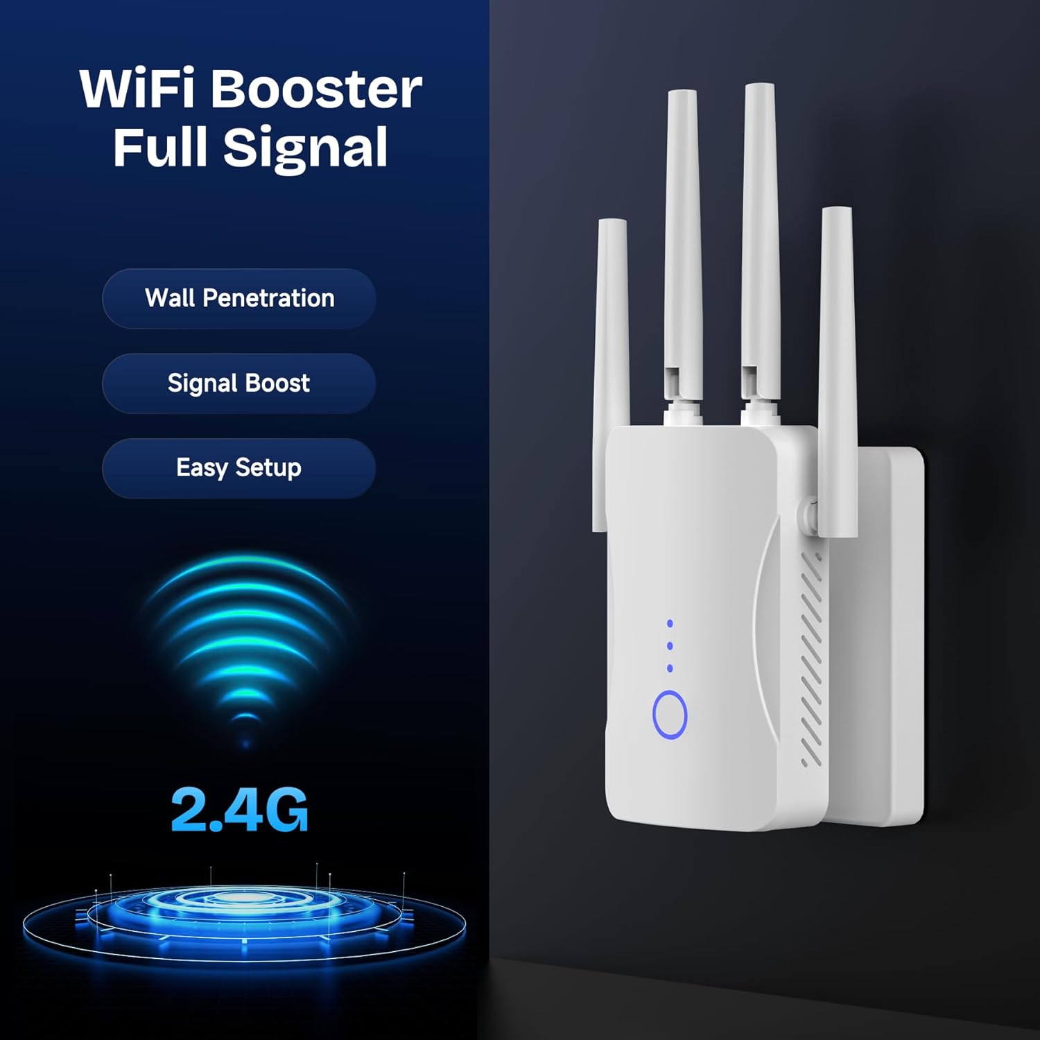 Thumbnail 1 de 2026 WiFi Extender Signal Booster (2.4GHz, 300Mbps) with Ethernet Port & Access Point