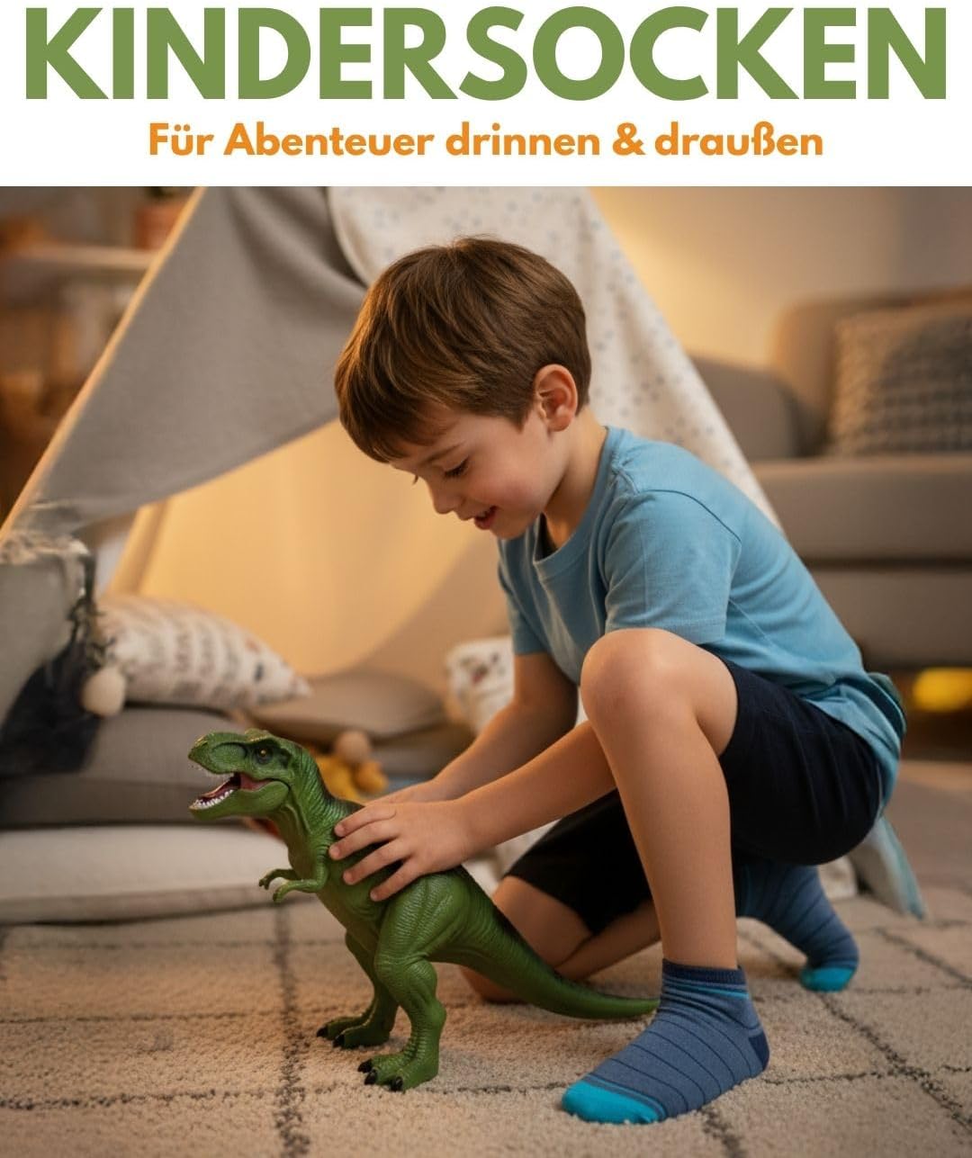 Detalle de 10 Paar Kinder Sneaker Socken aus Baumwolle – Jungen & Mädchen