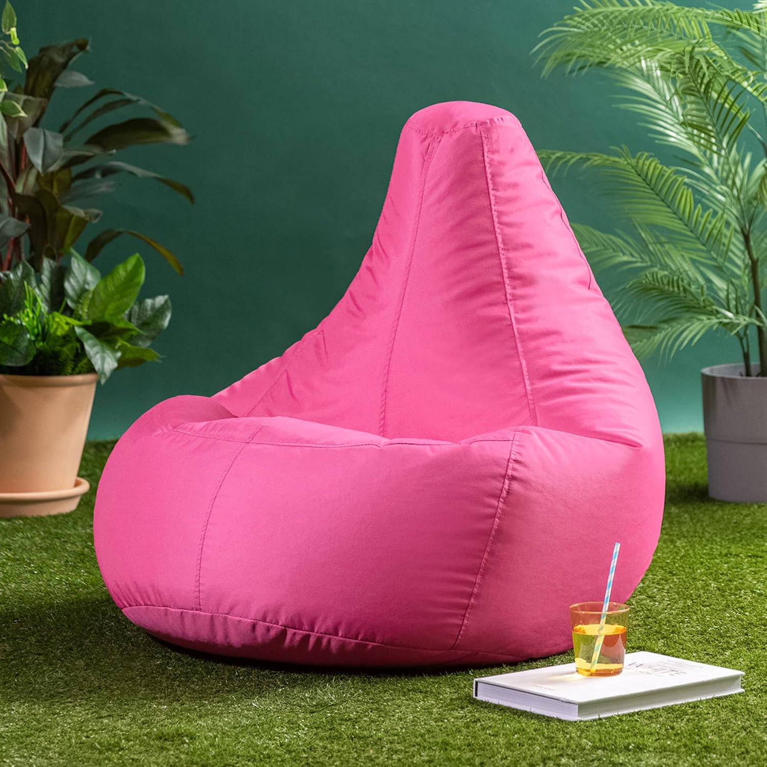 Thumbnail 3 de Bean Bag Bazaar Dalton Gaming Bean Bag Chair (Pink) with Filling Included – water-resistant garden chair-style seating