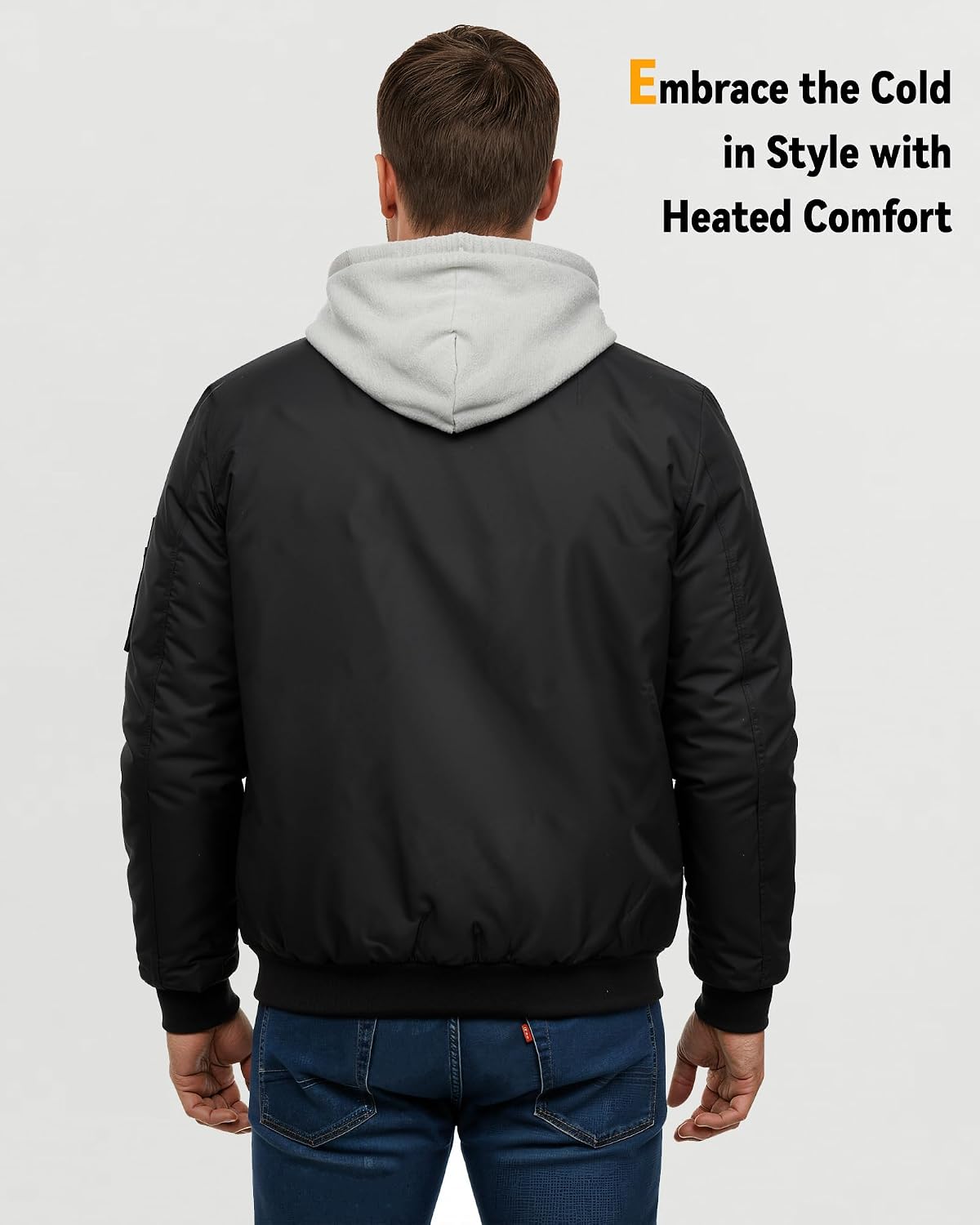 Detalle 2 de Wulcea WX-184F Graphene Heated Jacket for Men, 12V, 18,400mAh