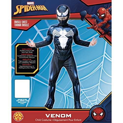 Detalle 1 de Rubies Disfraz Venom Deluxe infantil, mono acolchado y máscara oficial Marvel
