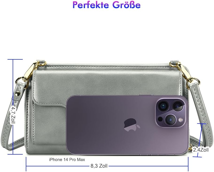 Thumbnail 5 de nuoku Umhängetasche Damen Klein – kompakte Crossbody mit RFID-Schutz und vielen Fächern