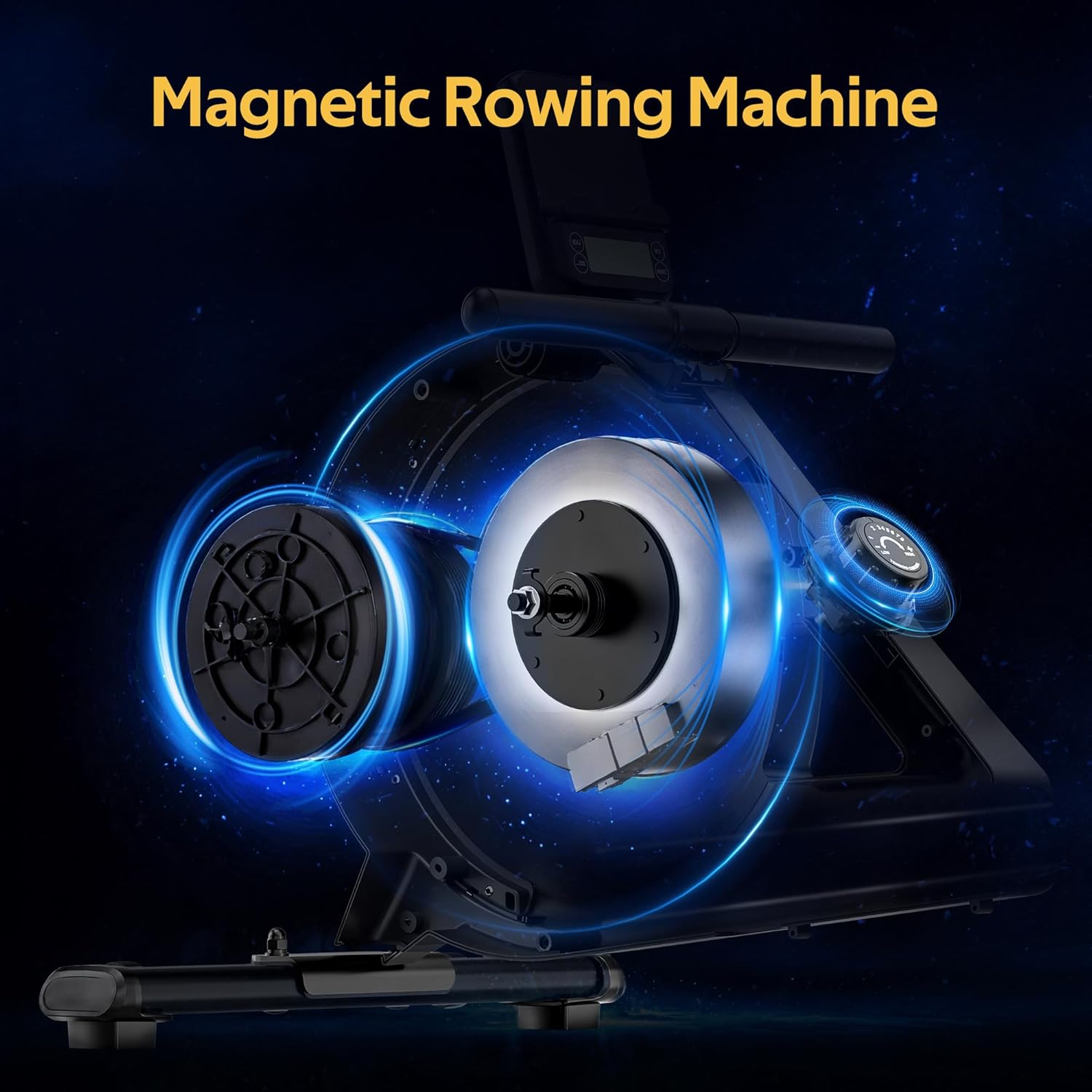 Detalle 2 de LABGREY magnetic rowing machine, 350LB capacity