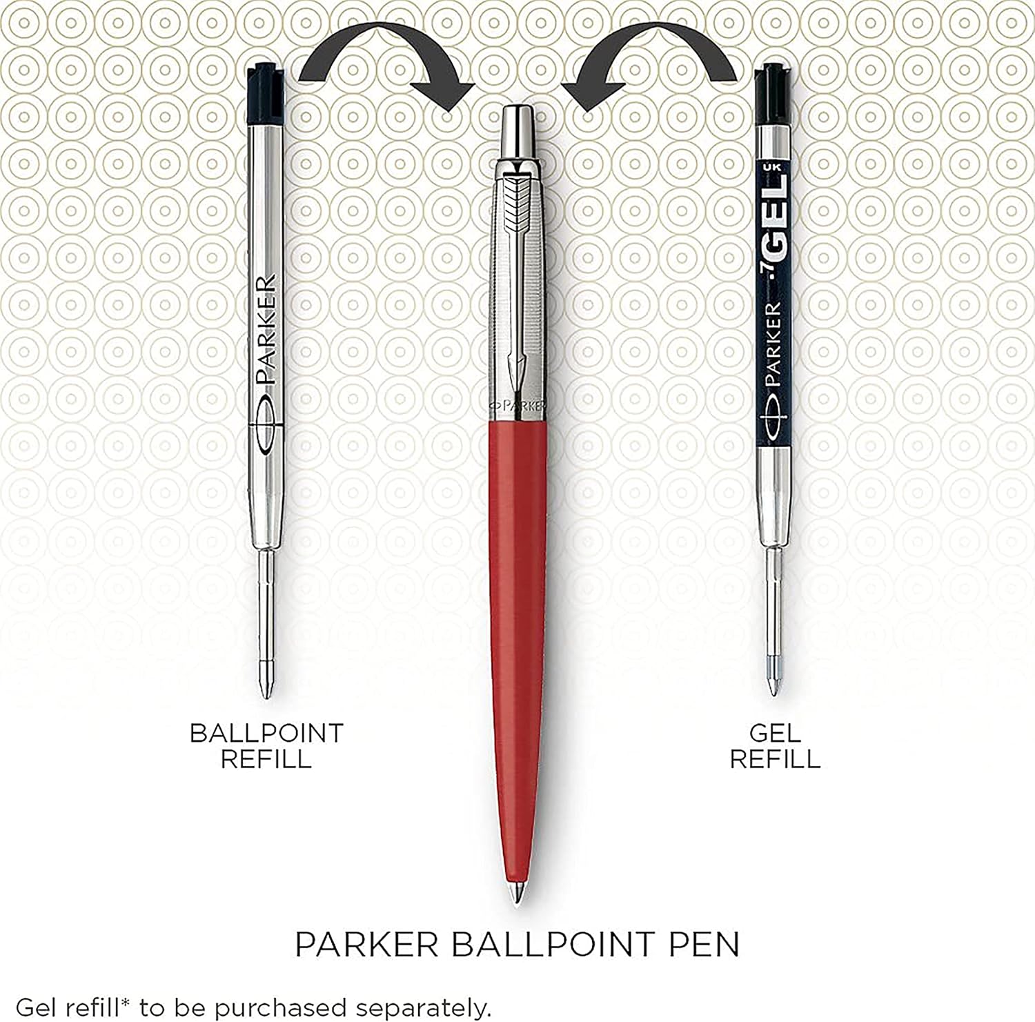 Thumbnail 6 de Parker Jotter Penna a Sfera Dettagli Cromati – Confezione Regalo Chelsea Orange + Quinkflow, Punta Media, Blu (2 pezzi)