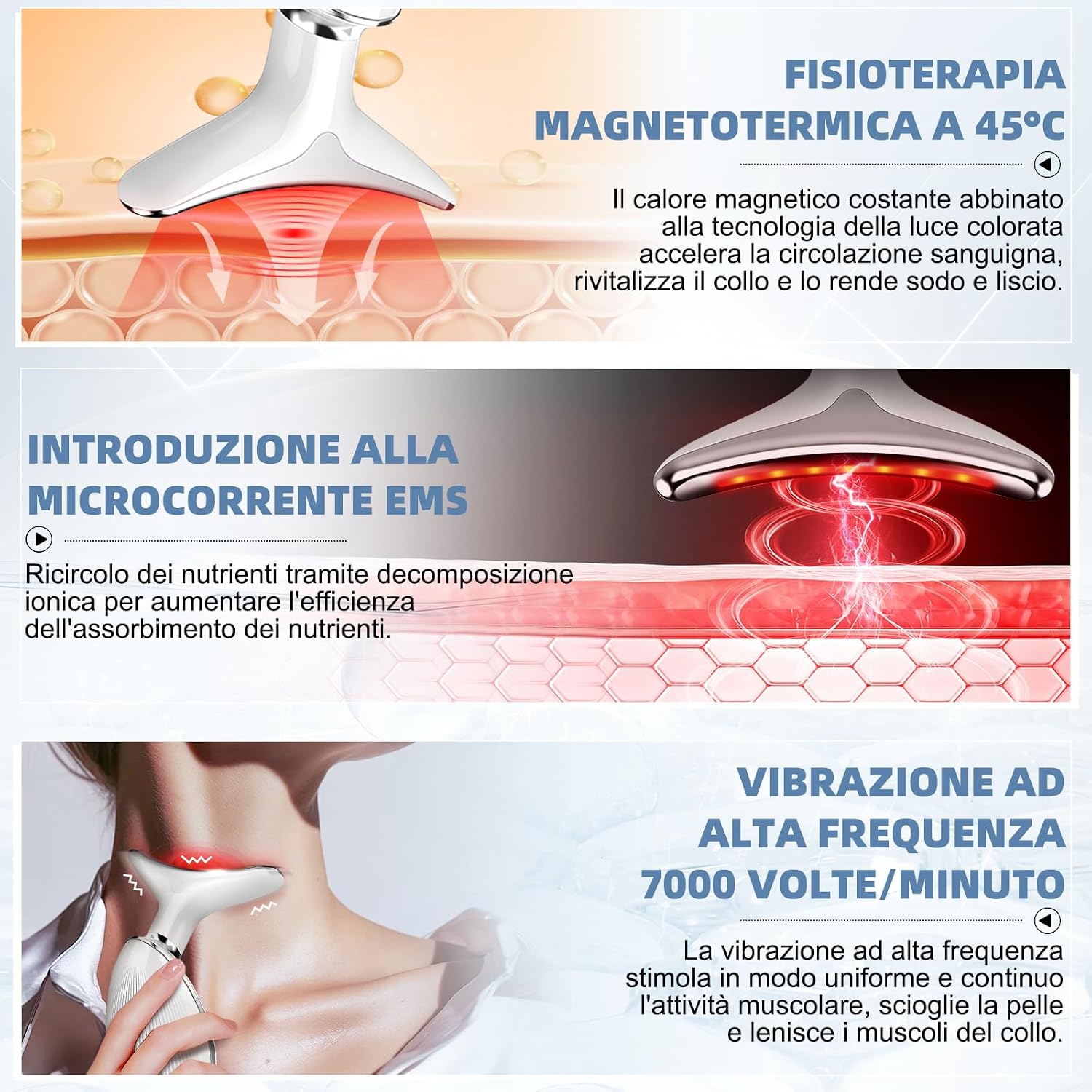 Detalle 2 de Face Massager LED EMS Sculptor 45°C