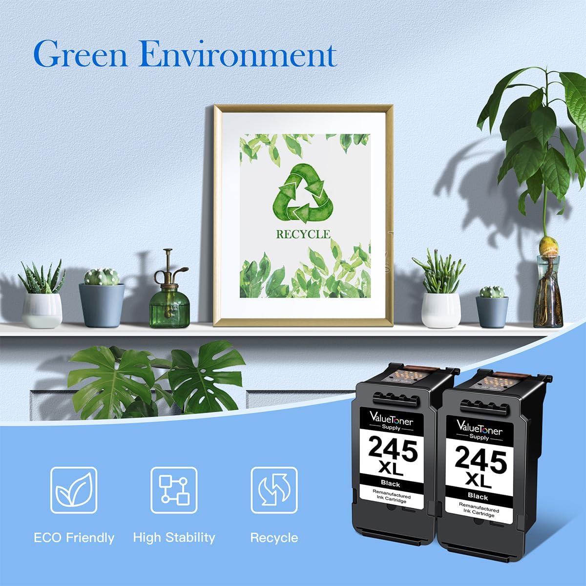 Thumbnail 6 de Valuetoner Supply PG-245XL Black Ink Cartridges, 2-Pack for Canon PIXMA