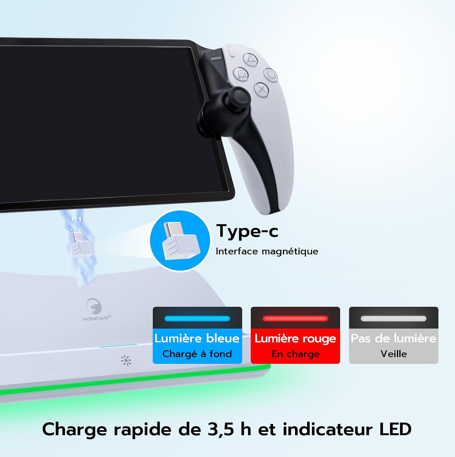Thumbnail 5 de Station de chargement RGB Mcbazel pour PS Portal (support portable avec adaptateur Pogo Pin)