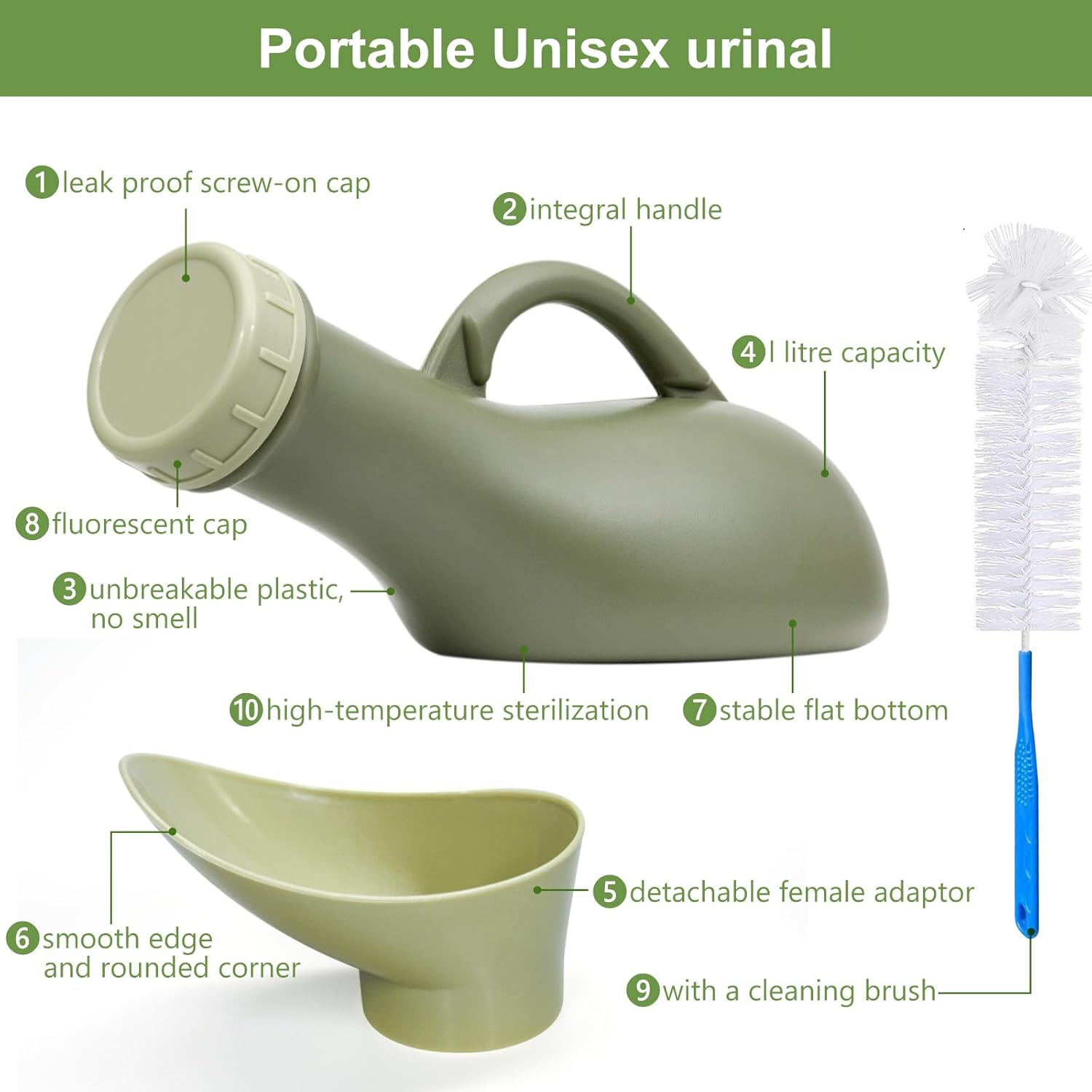 Thumbnail 2 de Urine Bottles Male 2-pack 1000 ml travel urinal 🚽