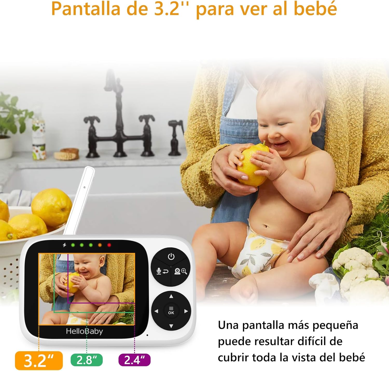 Thumbnail 4 de HelloBaby Cámara Vigilancia Bebe Monitor