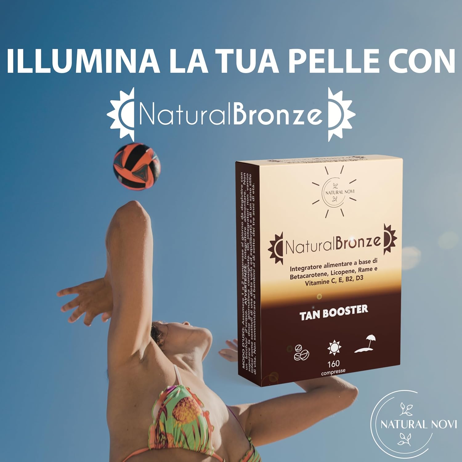 Detalle de NaturalBronze Integratore Abbronzatura – 160 compresse