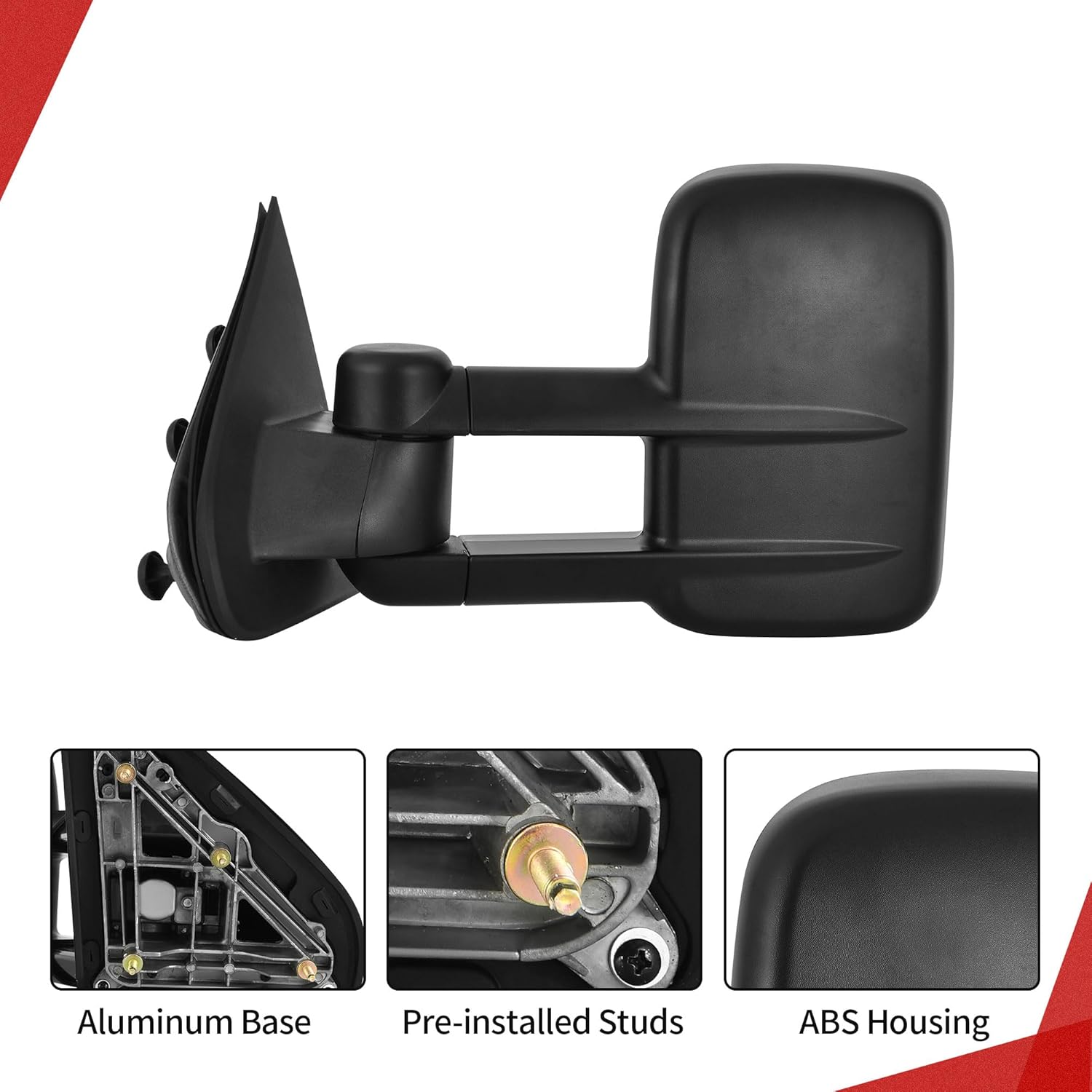 Detalle de YITAMOTOR Tow Mirrors for 2014-2018 Silverado/Sierra — Left Driver + Right Passenger Manual Telescoping Folding