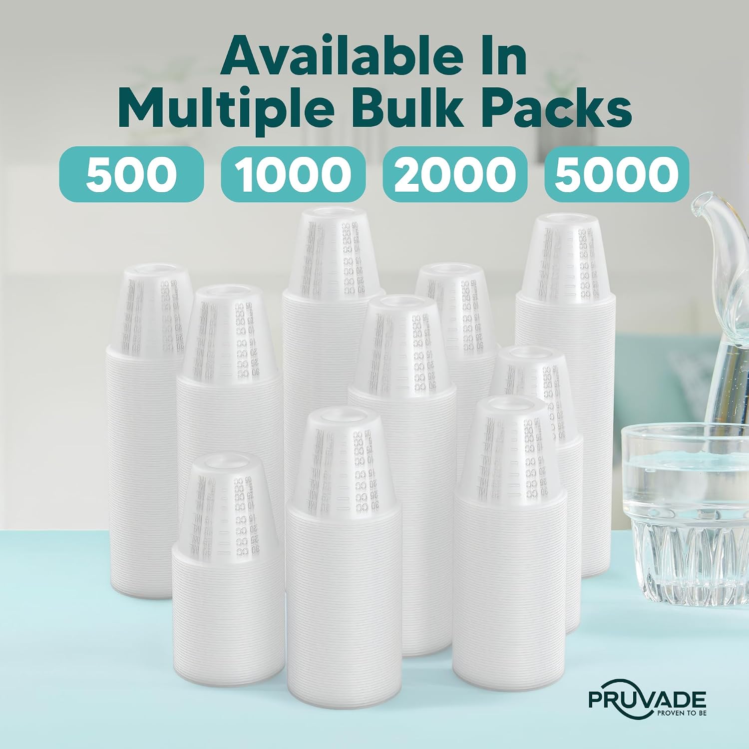 Thumbnail 6 de Pruvade 2000 Pack - 1 oz Disposable Medicine Cups with Graduated Dosage Lines