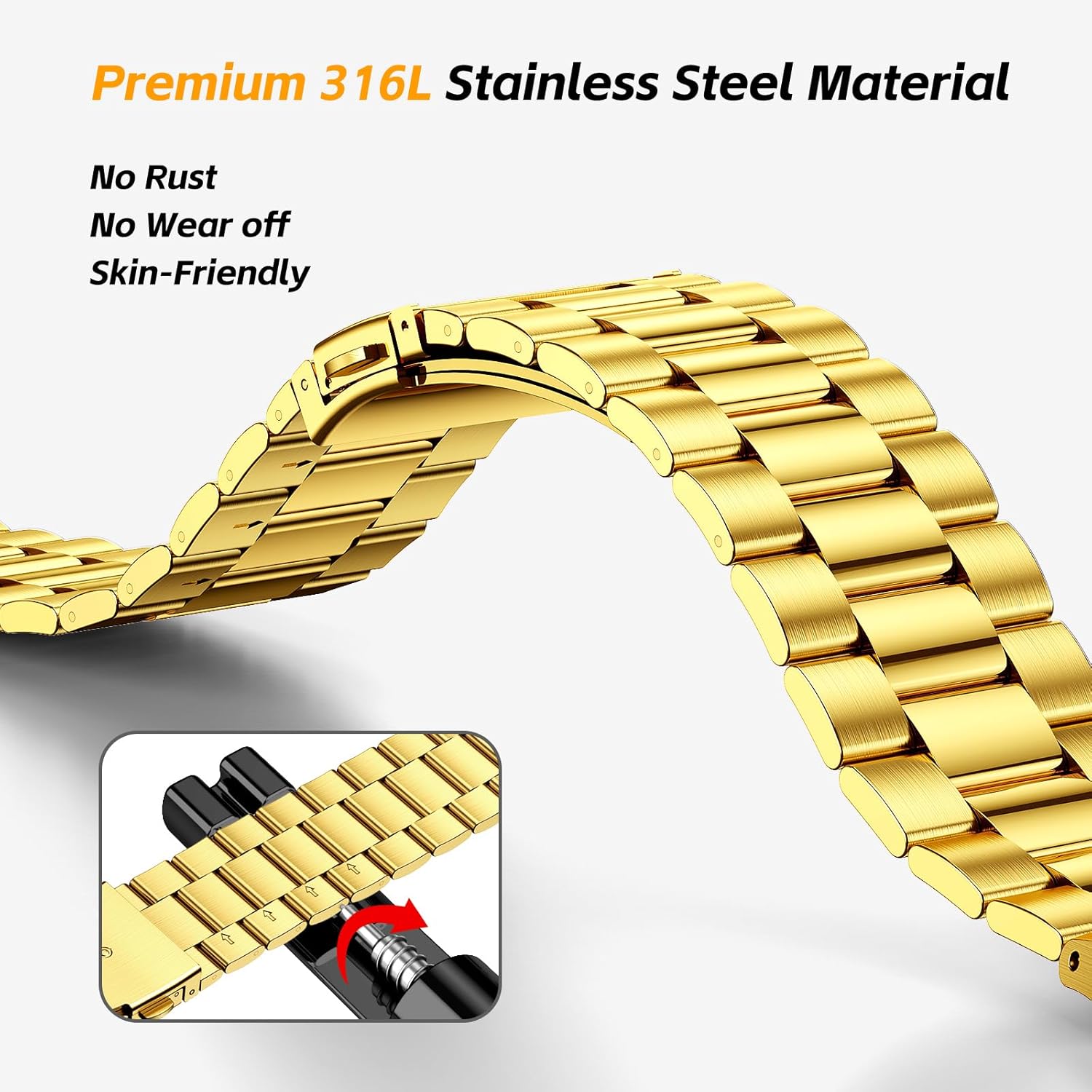 Thumbnail 4 de SUPLINK Stainless Steel Case with Band for Galaxy Watch Series (45mm/44mm/47mm) – Solid Metal Protection