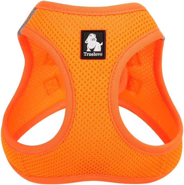 Thumbnail 1 de TRUE LOVE Dog Harness: Soft Air Mesh Adjustable Reflective Vest for XX-Small Orange