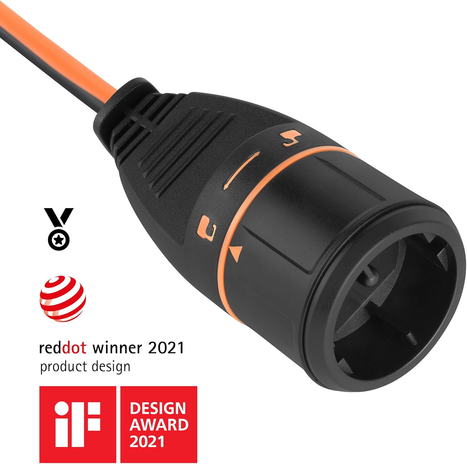 Thumbnail 4 de Rallonge Prolongateur Jardin Electraline 20 m avec Electrolock — 2x1,5 mm², 3500W, Noir/Orange