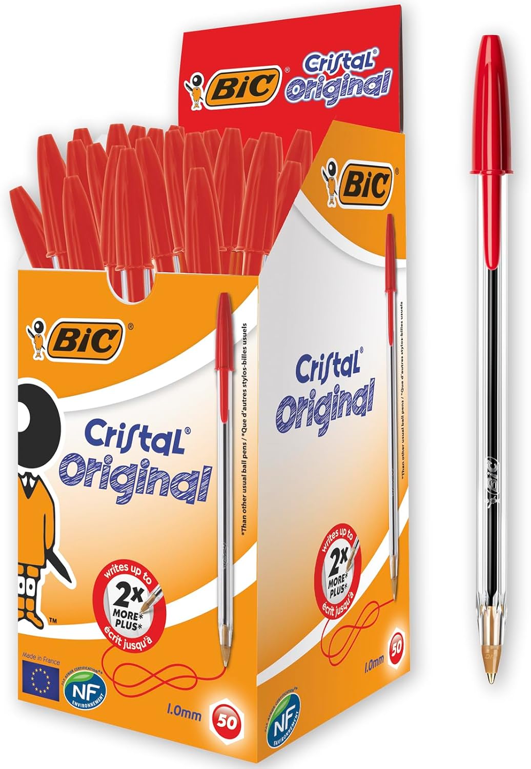 Thumbnail 4 de BIC Cristal Ballpoint Pen Pack of 50 (837360 Medium) – Blue