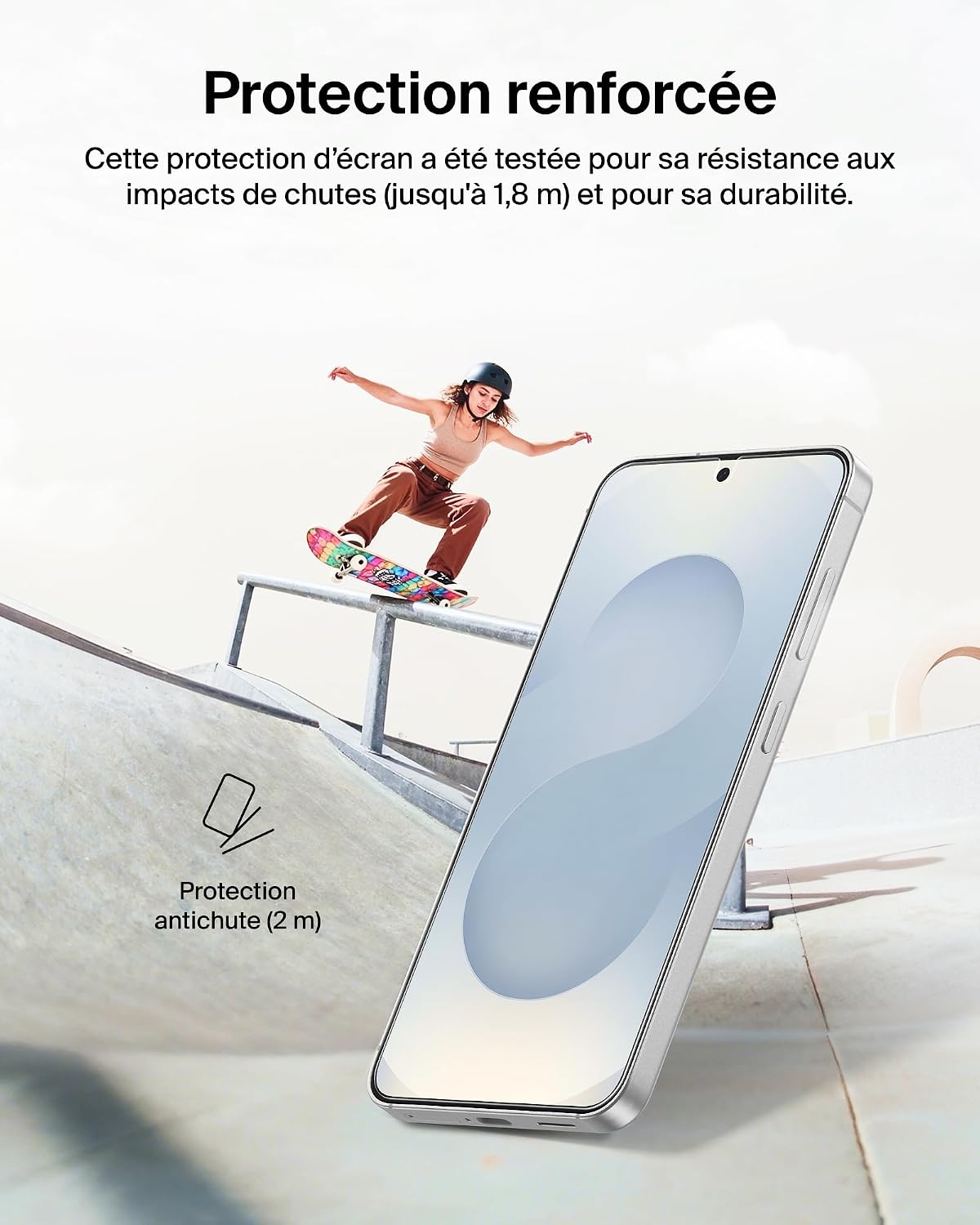Detalle de Belkin ScreenForce Titan EcoGuard: Protection d'écran avec filtre lumière rouge pour Samsung Galaxy S26+