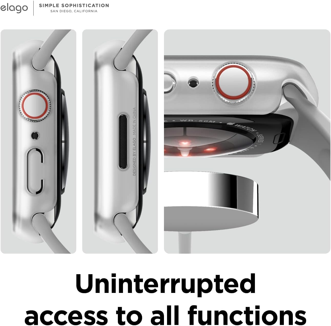 Thumbnail 4 de elago Clear Shield custodia per Apple Watch 9/8/7 da 45 mm (protezione trasparente opaco)