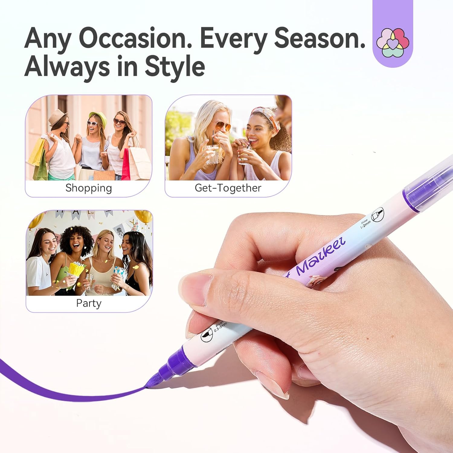 Thumbnail 4 de SAVILAND 24 Colors Nail Polish Pens Set: Quick-Dry Dual-Tip Nail Art Pens