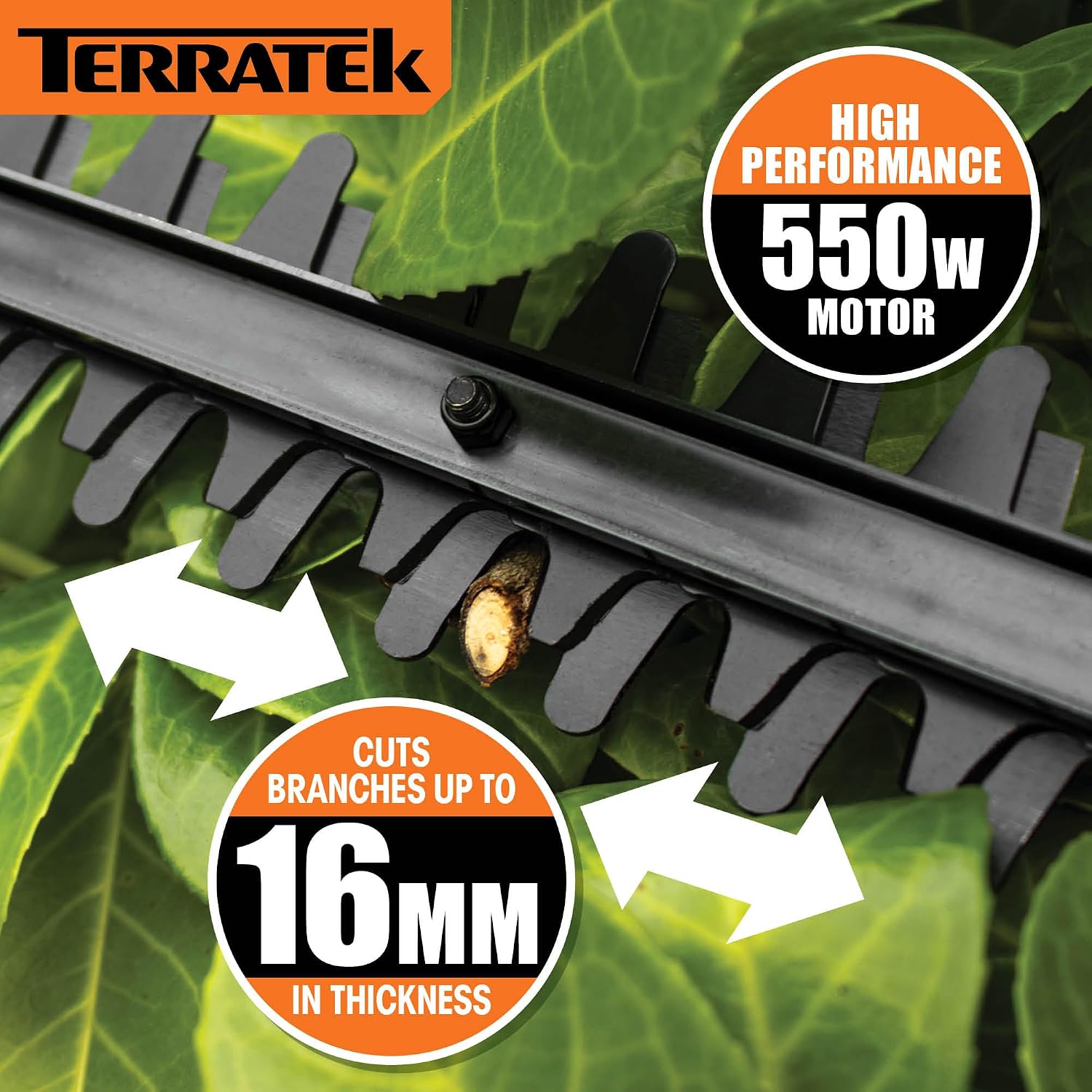 Thumbnail 3 de Terratek 550W Corded Telescopic Hedge Trimmer