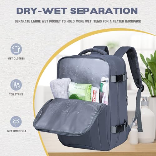 Detalle de Mochila de cabina VMIKIV 24L (40x30x20 cm) para Ryanair: organizada, ligera y con seguridad