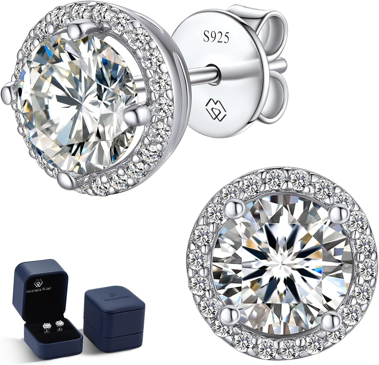 Detalle de MomentWish Orecchini Moissanite 1 ct 💎