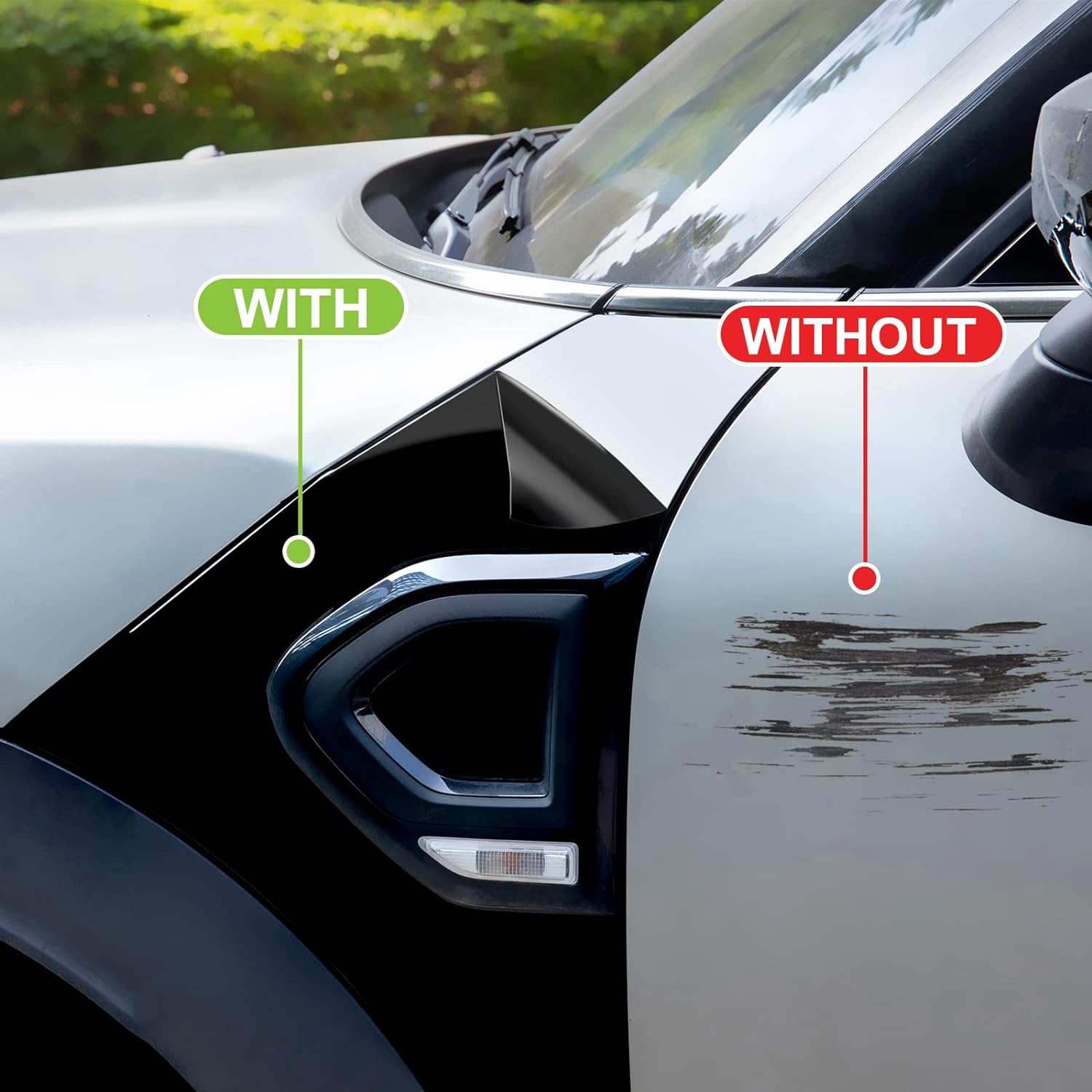 Detalle de Spurtar Gloss Black Vinyl Wrap 1ft x 5ft: Air-Release, Paint-Safe, DIY Friendly