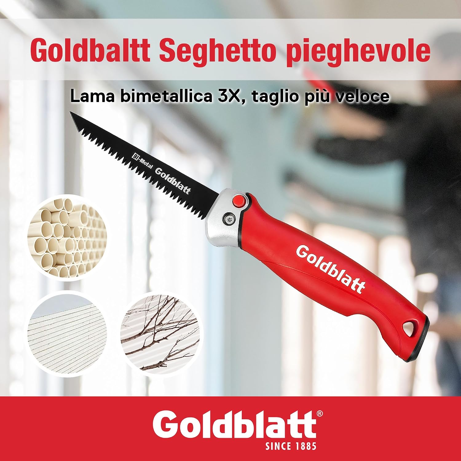 Thumbnail 5 de Goldblatt Seghe Pieghevole Jab Saw 310 mm (D6A / M2) con Impugnatura Morbida