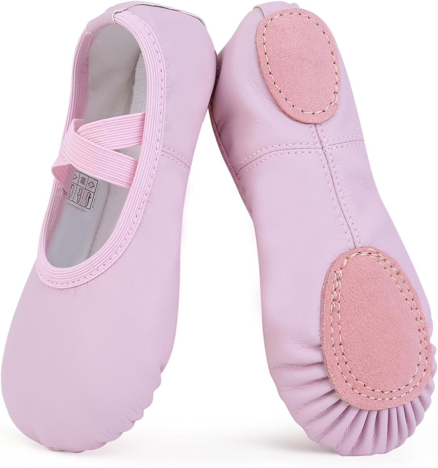 Detalle de Ulicox PU Leather Ballet Shoes for Kids and Adults: Split Sole Dance Flats