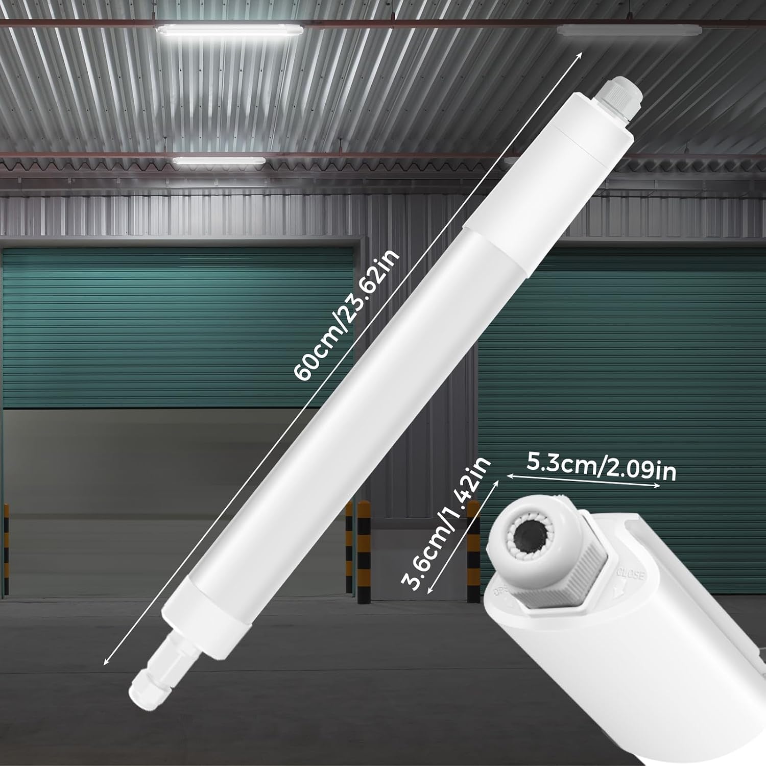 Thumbnail 5 de zemty Feuchtraumleuchte LED Röhre 60 cm (18 W, 1980 lm) mit 3 Farbtemperaturen und IP65