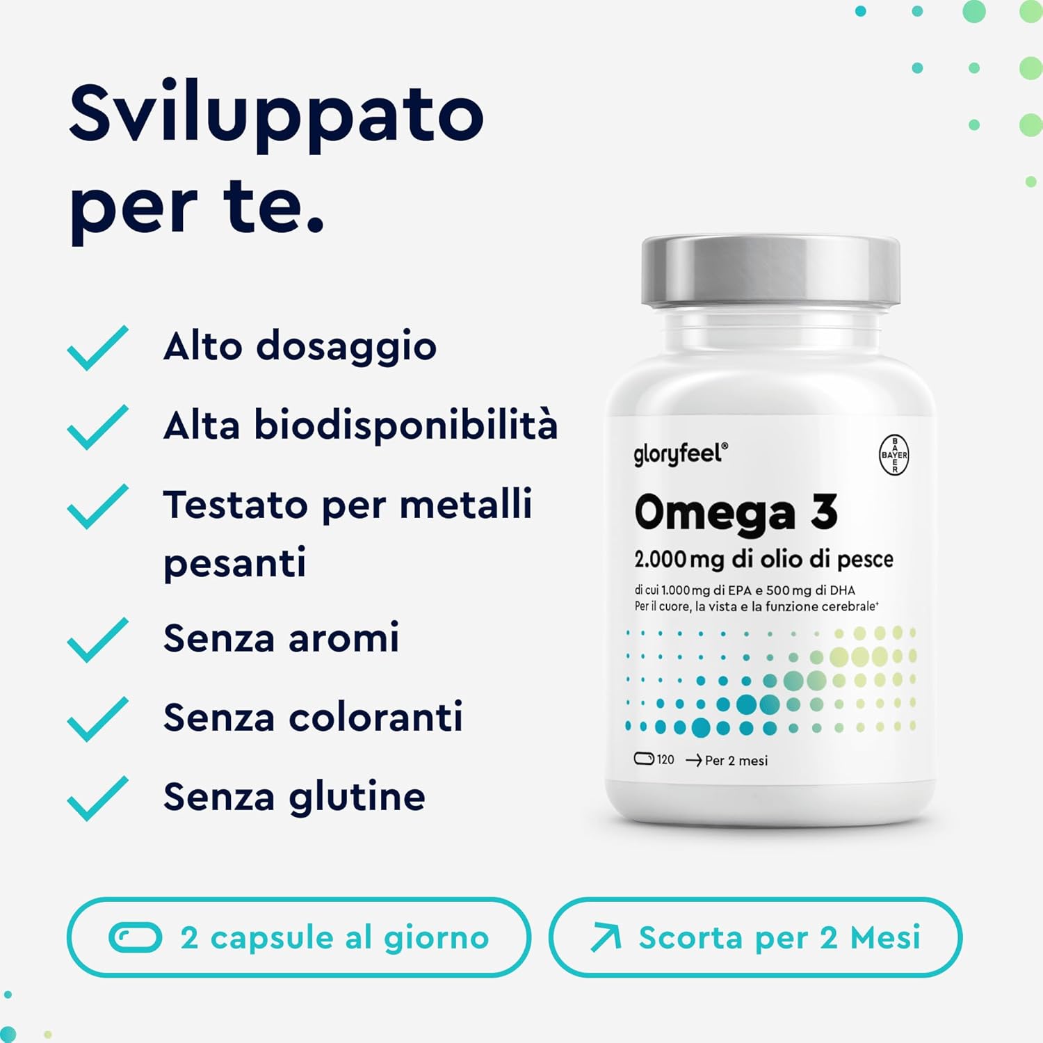 Thumbnail 4 de Omega 3 2000mg Olio di Pesce 120 capsule