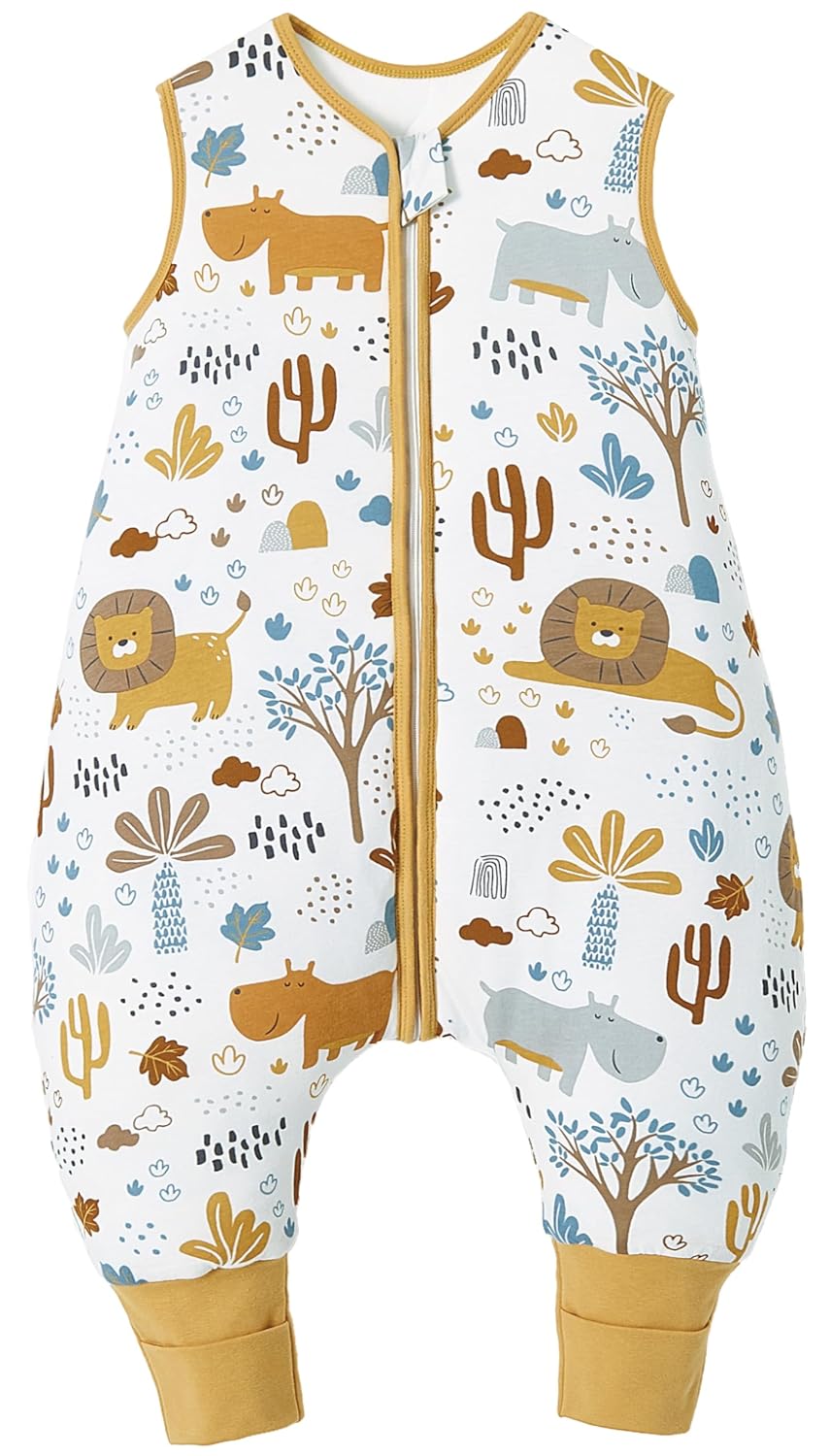 Thumbnail 3 de Teechodina Baby Schlafsack mit Füßen im 2er-Set (100% Baumwolle, 1,5 Tog) für 80–90 cm