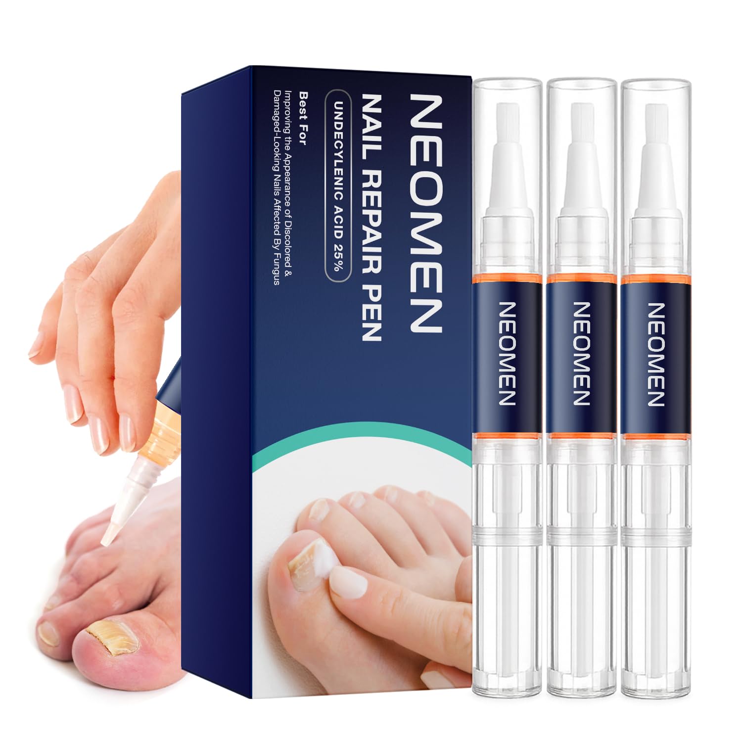 Fungal Nail Pen: 3-Piece Toenail Fungus Pen for Nail Repair and Discoloration
