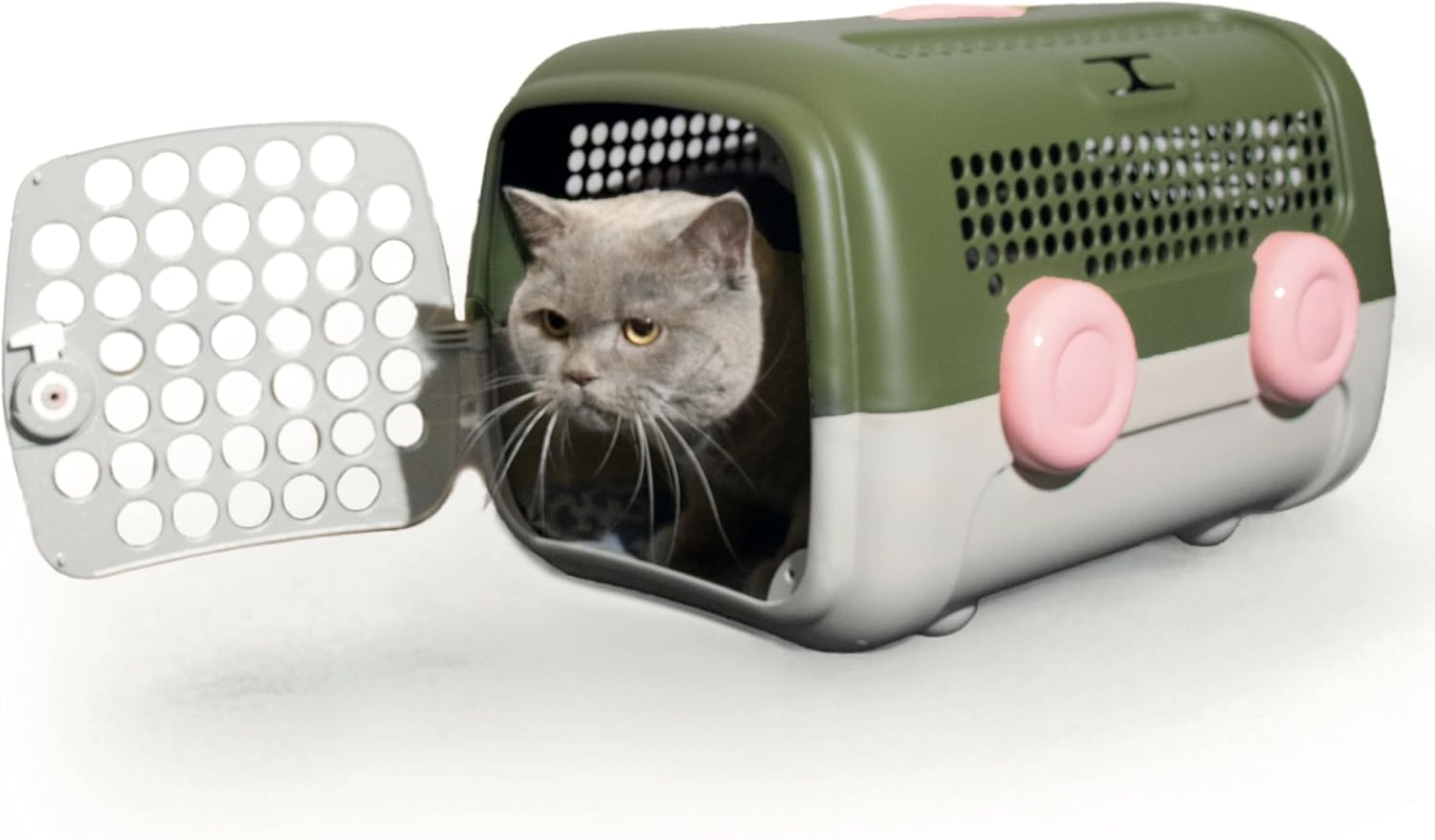 Detalle de United Pets A.u.t.o. – sztywny transporter dla psa i kota z aluminiowymi drzwiami