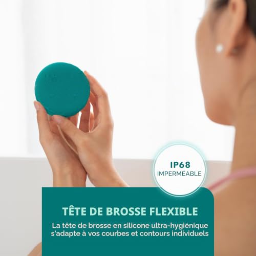 Detalle de FOREO LUNA 4 body Evergreen – Brosse massante corps en silicone, exfoliante et nettoyante