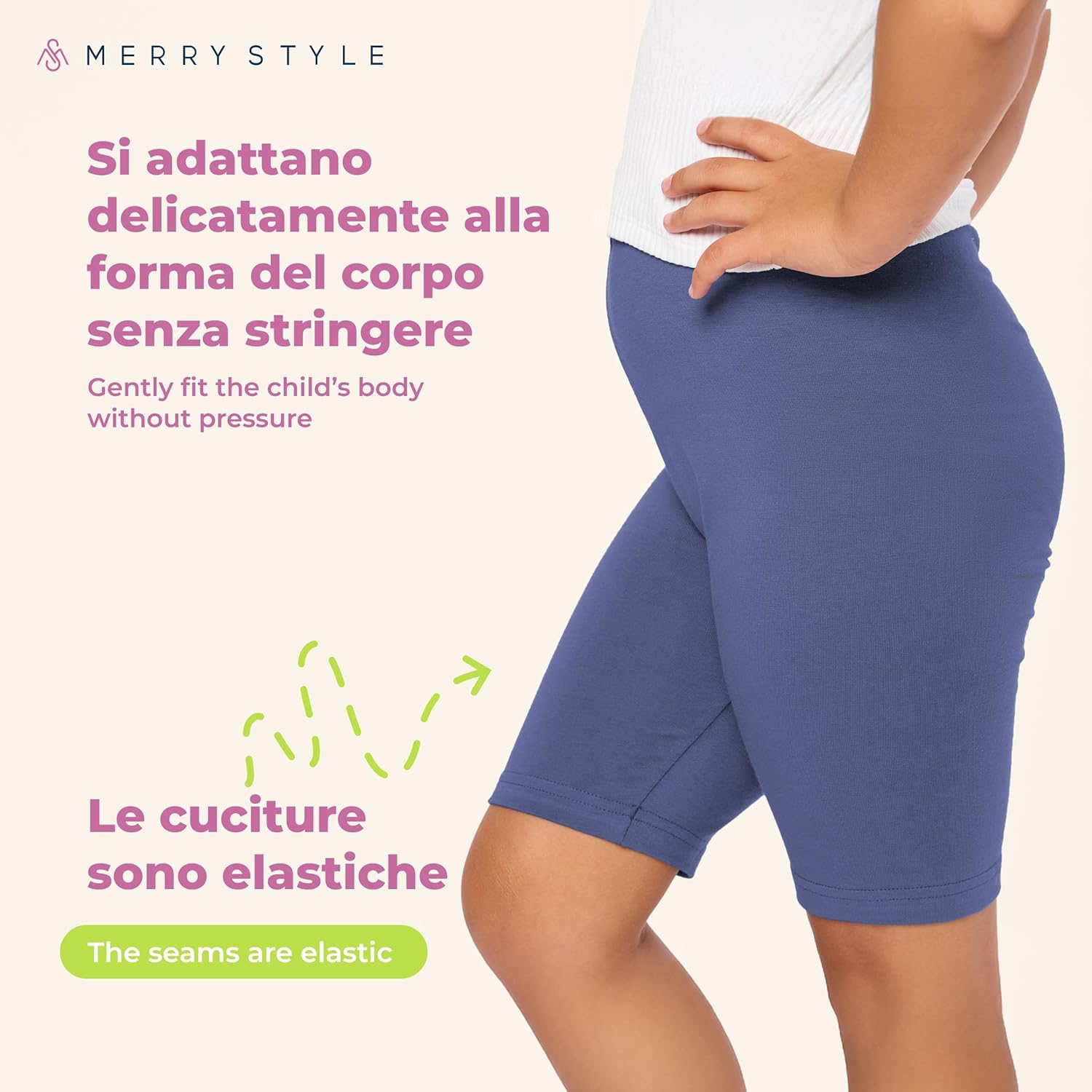 Thumbnail 3 de Merry Style Leggings Corti Bambina e Ragazza MS10-227: comodità ed elasticità per ogni stagione