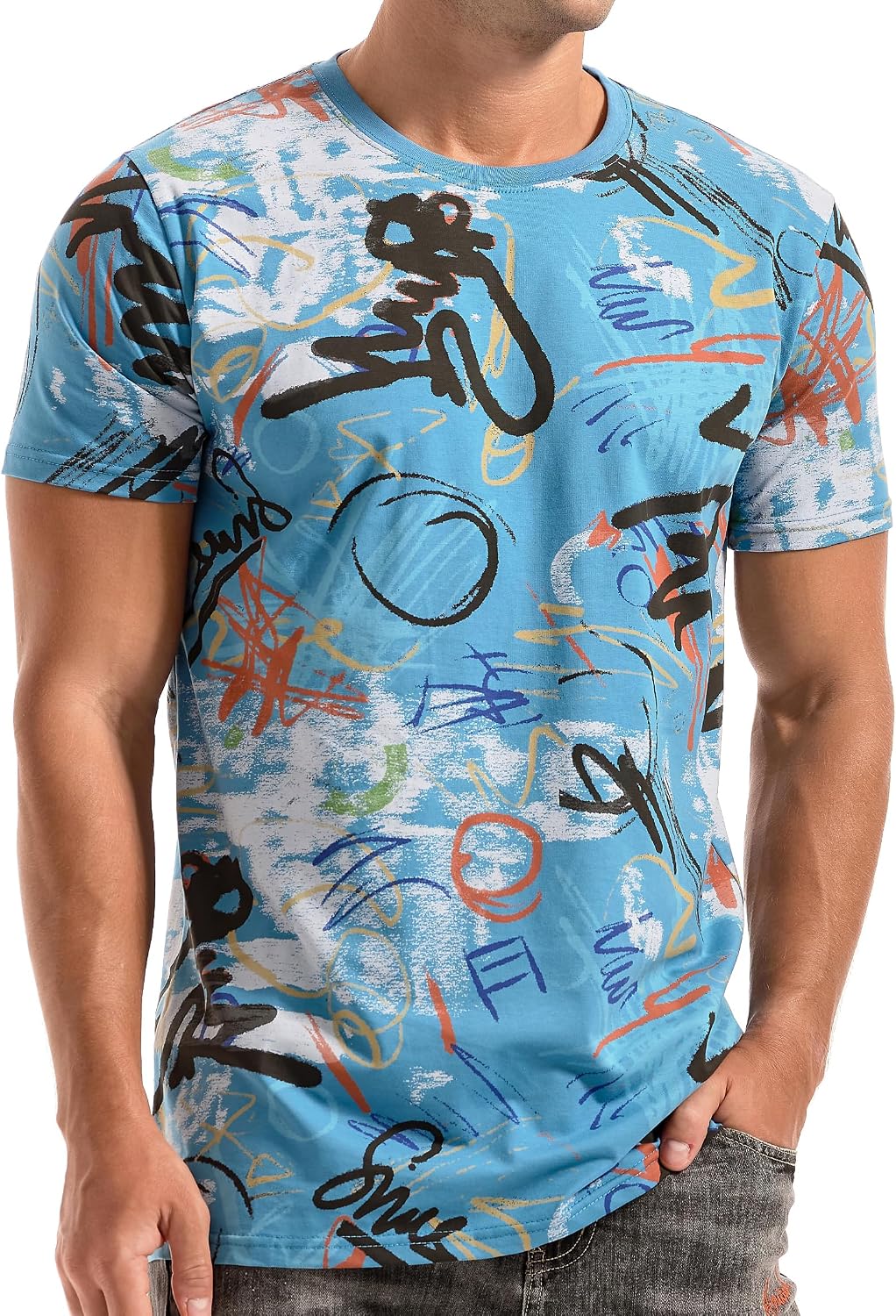 Detalle de RONOMO T-Shirt Herren 95% Baumwolle