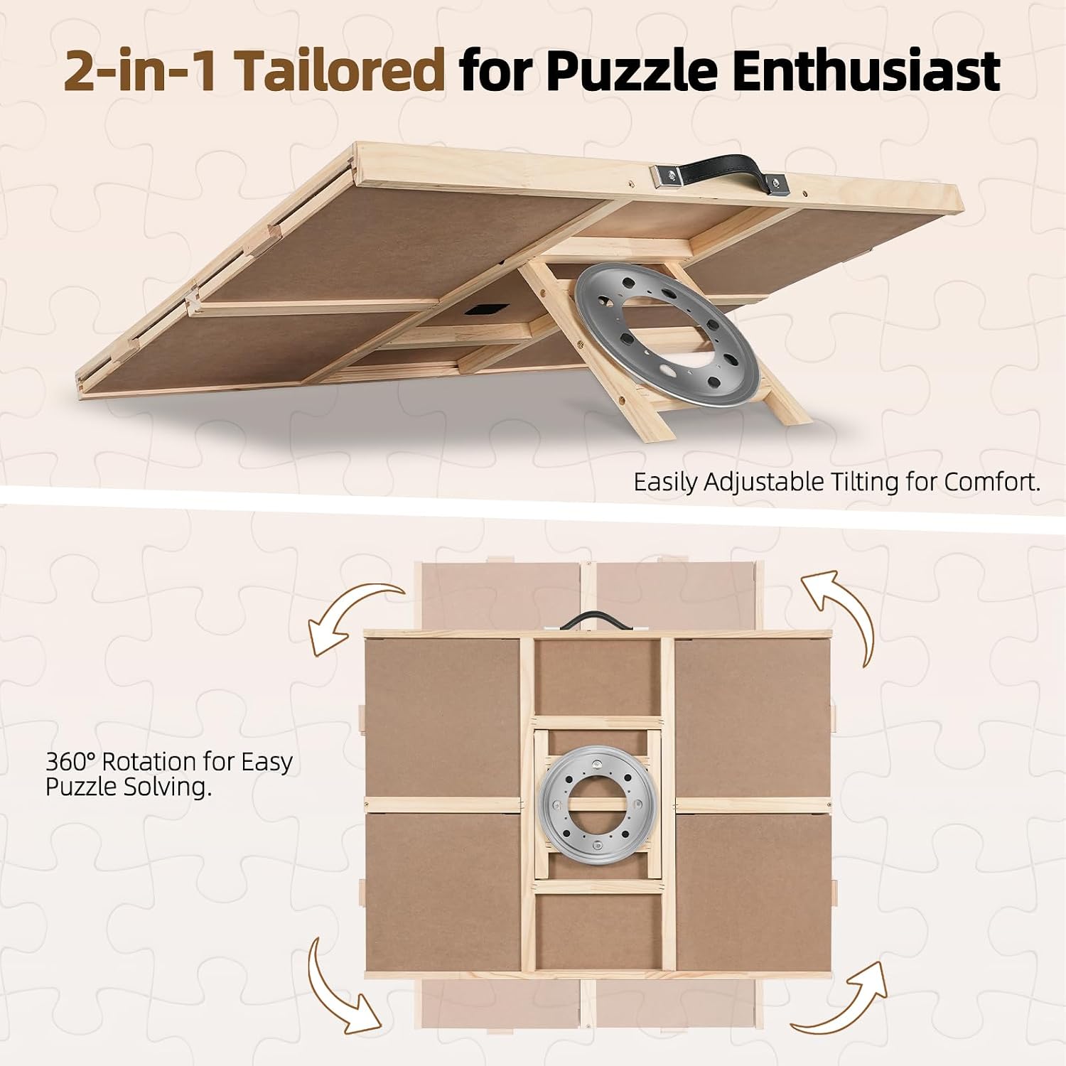 Thumbnail 2 de ALL4JIG 1500 Pieces 2-in-1 Tilting & Rotating Puzzle Board for Adults