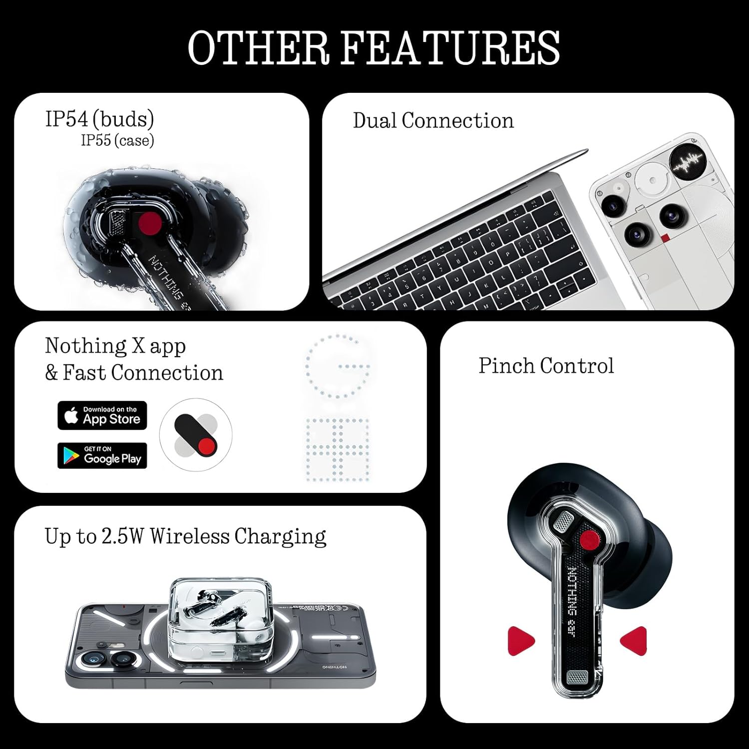 Thumbnail 6 de Nothing Ear Wireless ANC 45 dB Hybrid Earbuds